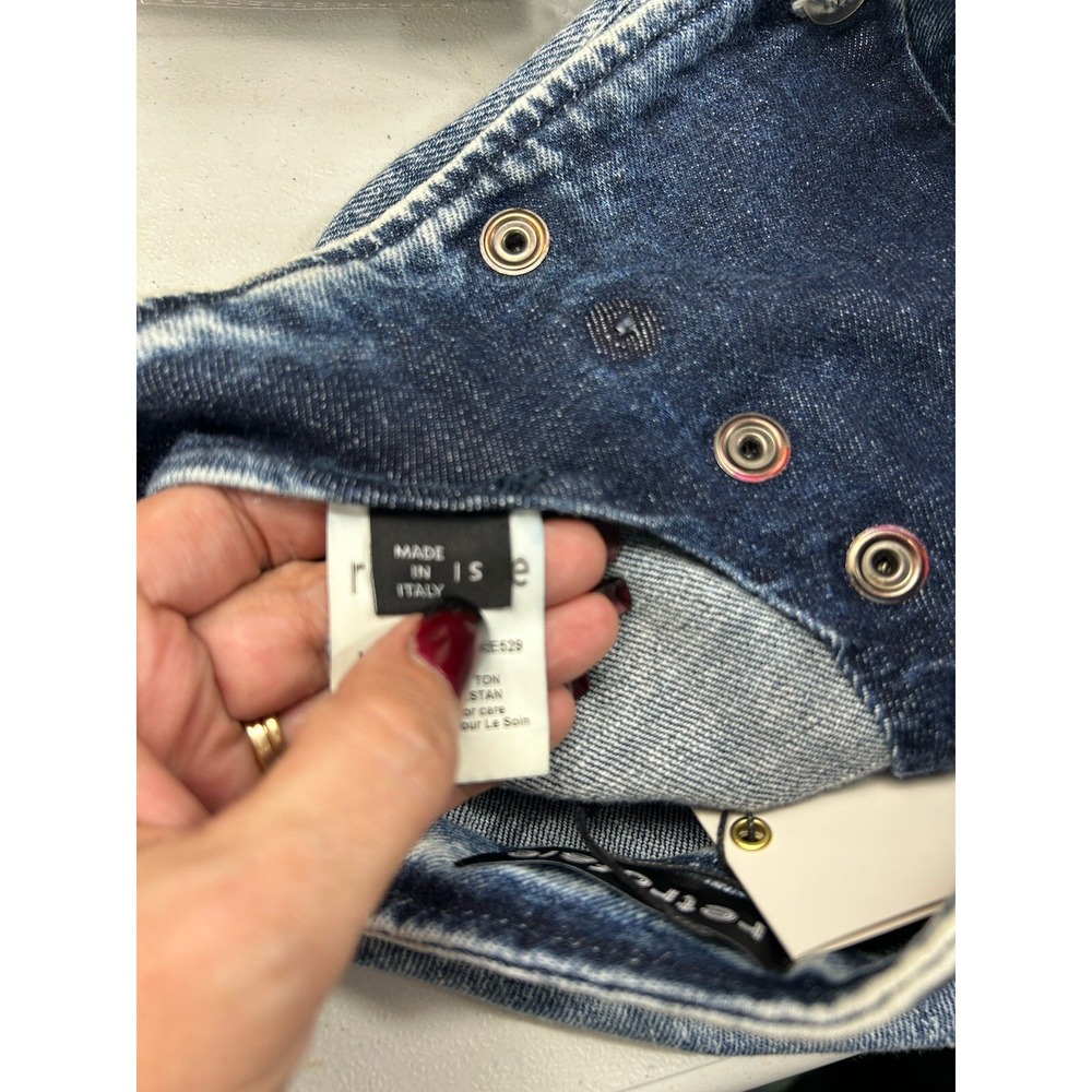 Retrofete Womens Willa Denim Mini Skirt Blue Stone FW20-3391 US‎ Size S NEW - Picture 8 of 12